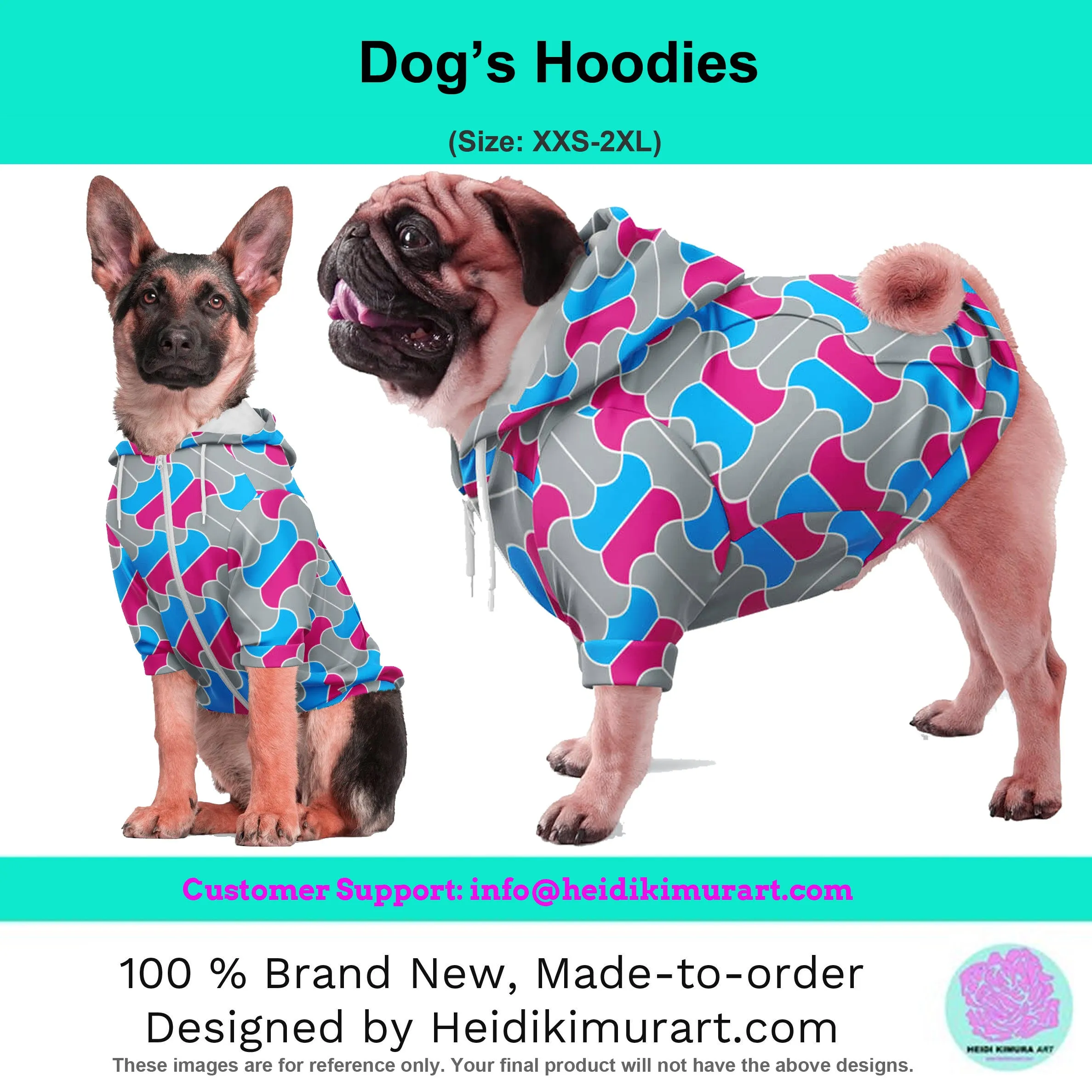 Rainbow Ombre Dog's Sweatshirt, Bright Colorful Designer Dog's Hoodie For Small to Extra Large Size Dogs