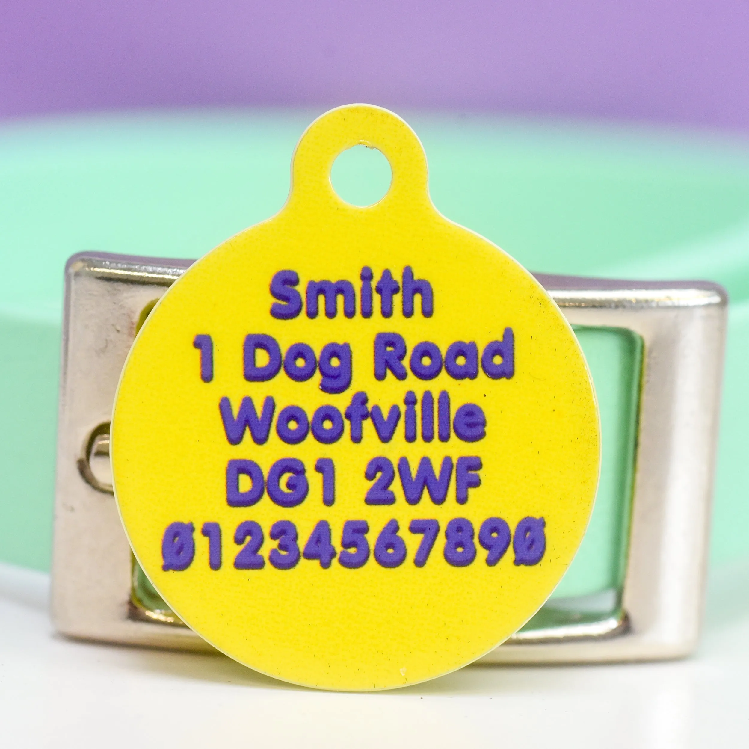 Retro Vibes Pet ID Tag Personalised