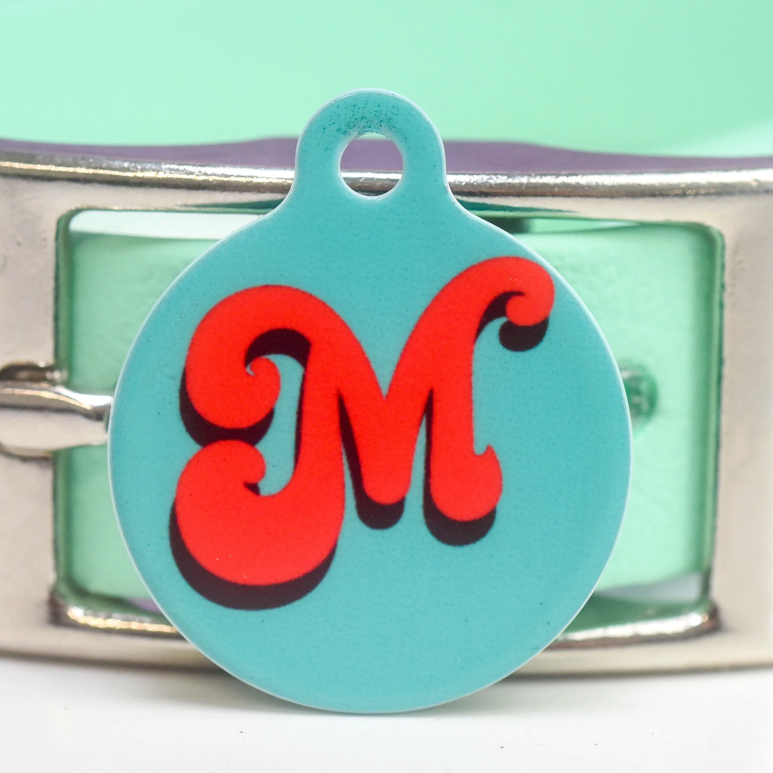 Retro Vibes Pet ID Tag Personalised