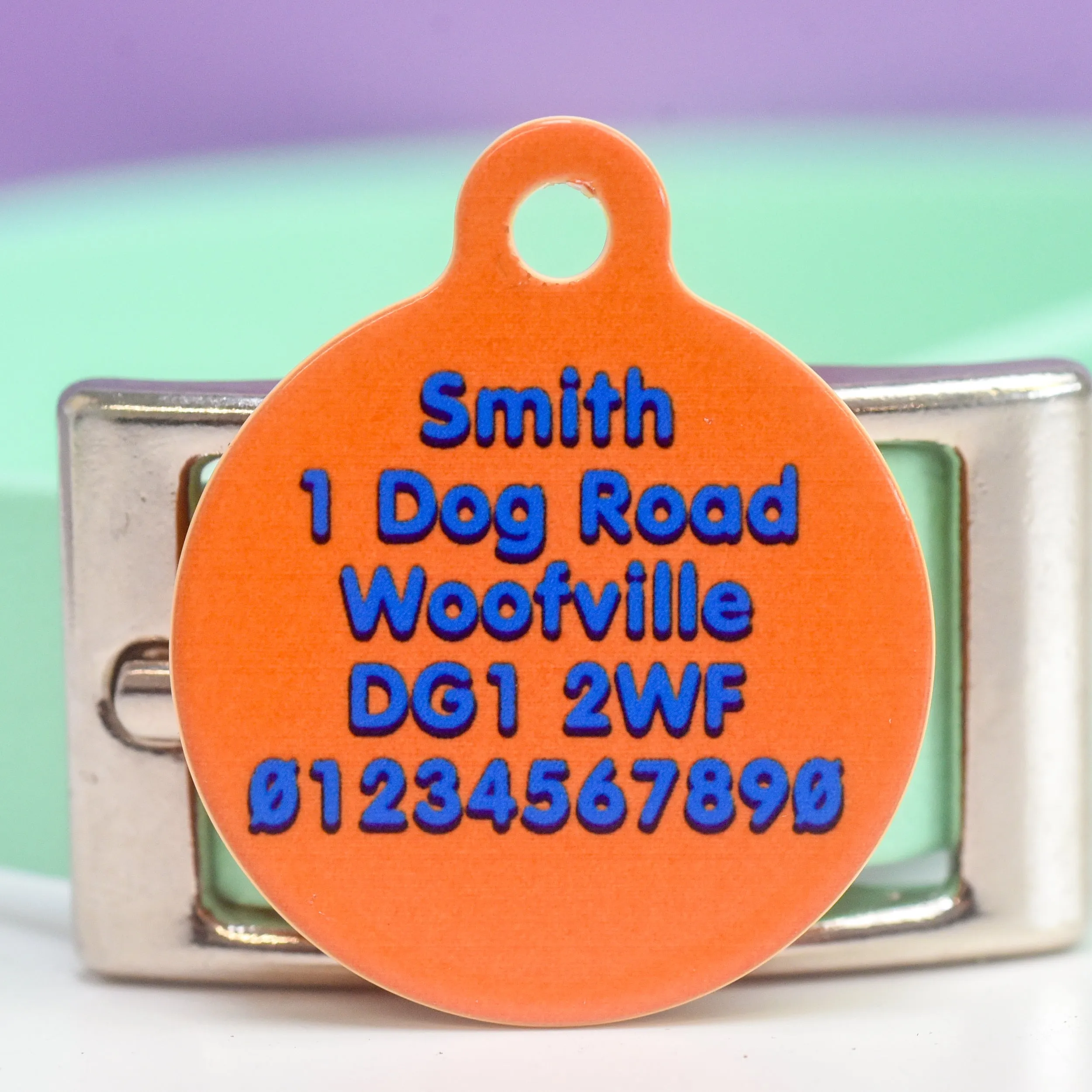 Retro Vibes Pet ID Tag Personalised