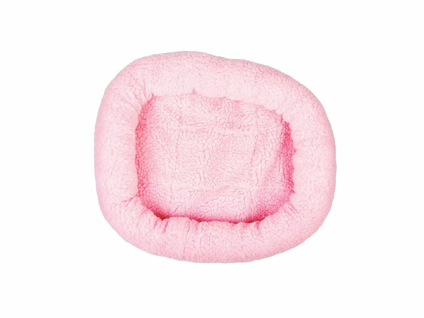 Sheepskin bed Oval 40x45cm pink