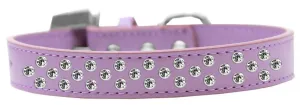 Sprinkles Dog Collar Clear Crystals Size 14 Lavender