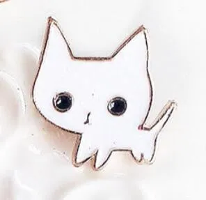 Timlee X127 Cartoon Cat Kitty Cocktail Wine Rose Flower Hand Cute Metal Brooch Pins Button Pins Gift Wholesale