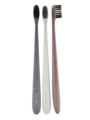 TOOTHBRUSH ( SET OF 3) | GREY - WHITE - BURGUNDY