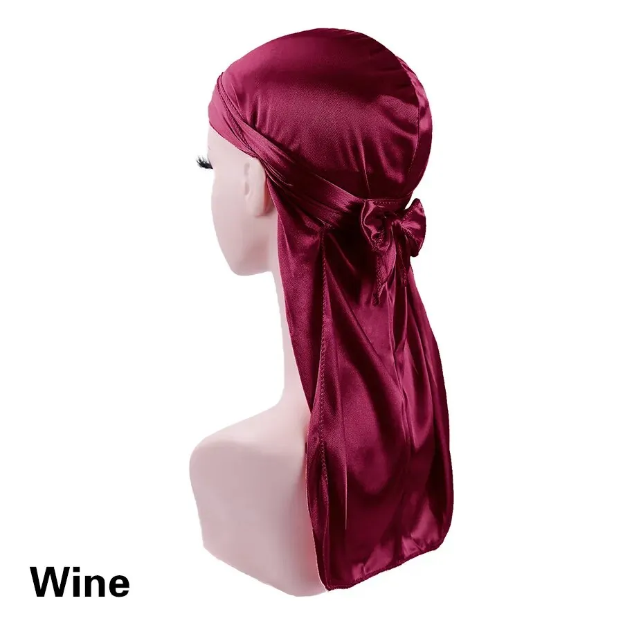 Trendy Silky Durags With Extra Long Tail