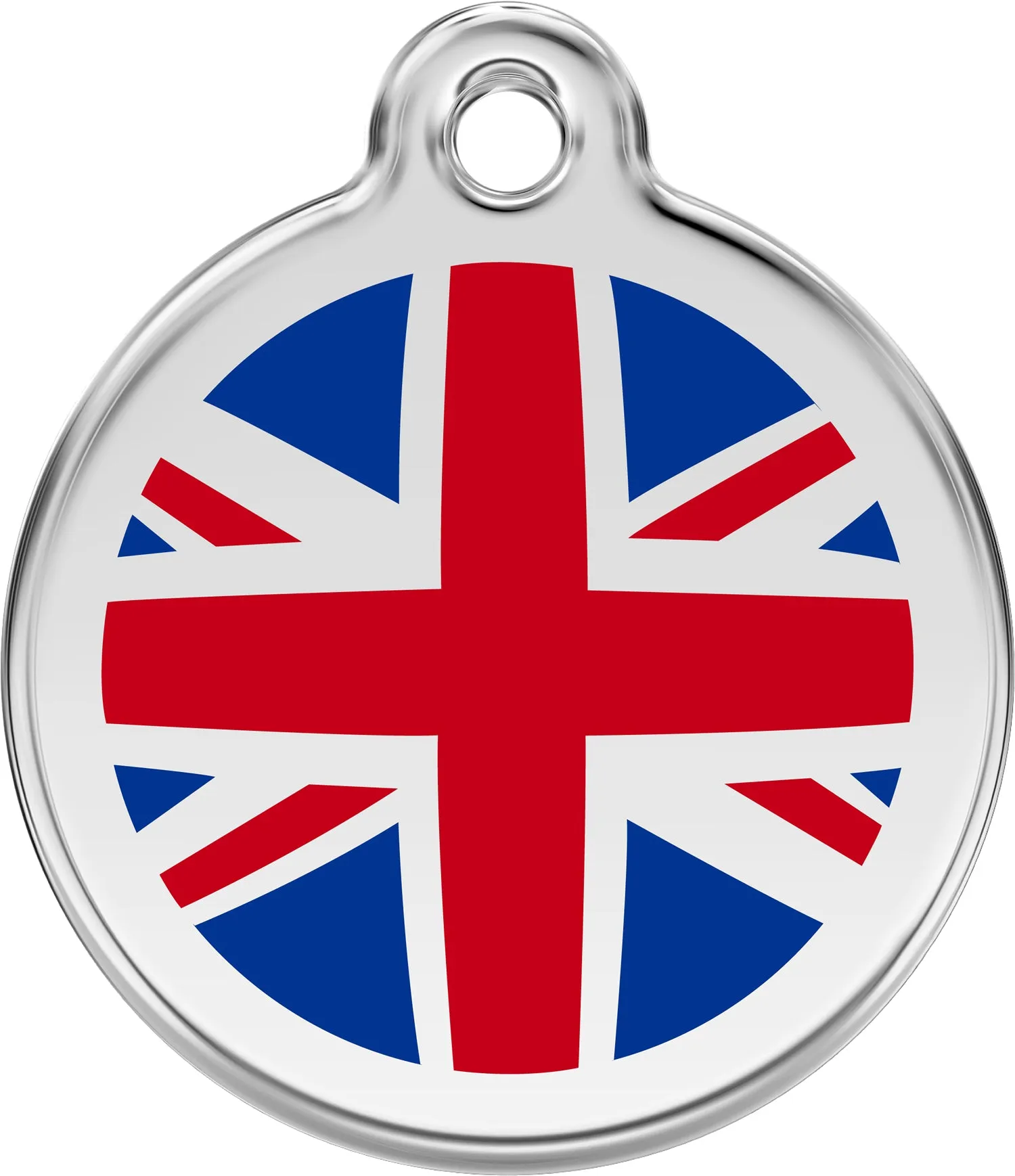 UK Flag - Red Dingo Engraved Cat/Dog Tag, Lifetime Guarantee, No Shipping Costs