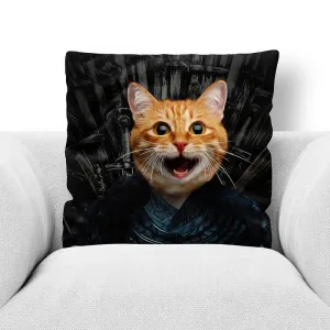 WINTER'S TAIL - CUSTOM PET PORTRAIT THROW PILLOW