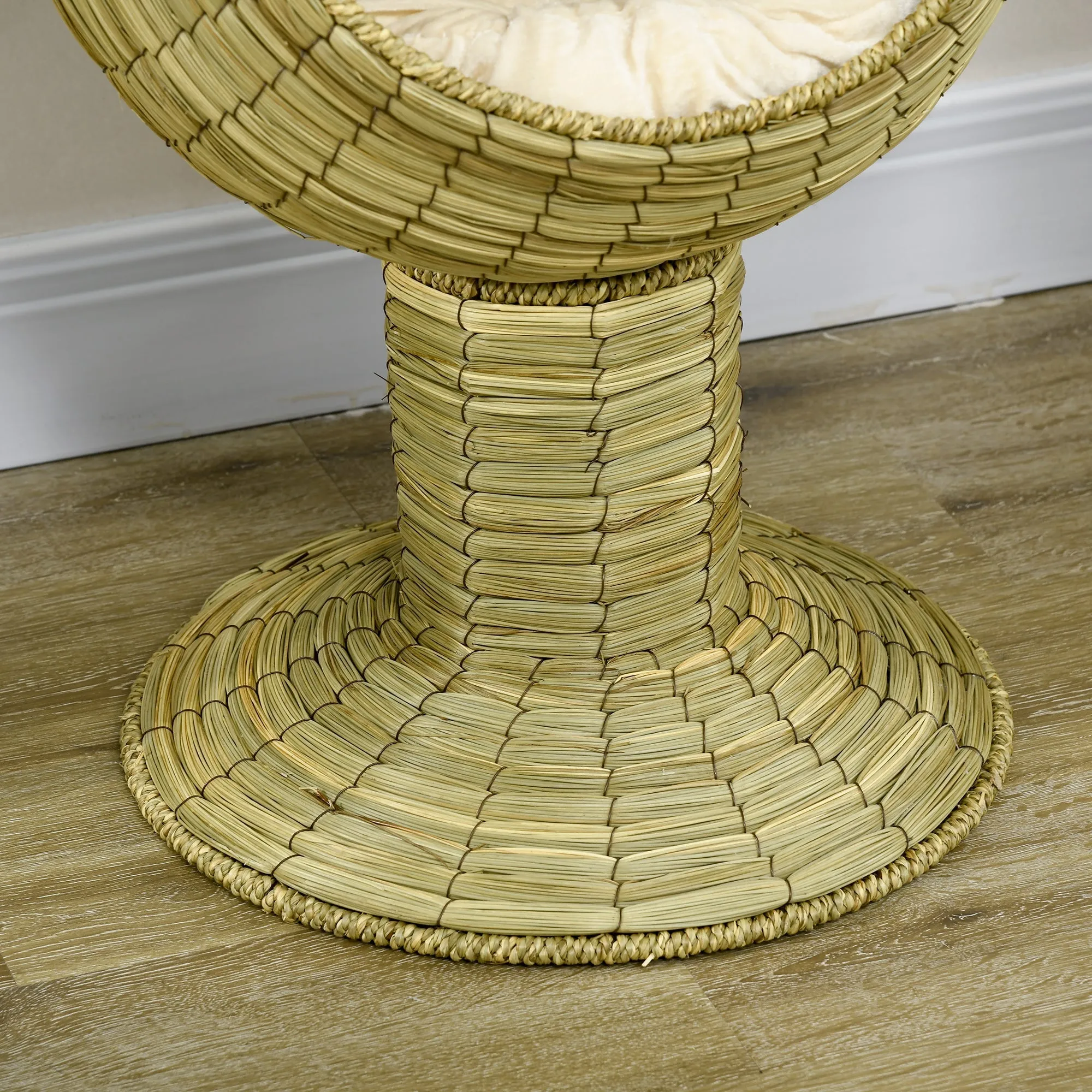 Woven 41 x 41cm Cat Bed Cyclindrical Elevated Tower by Pawhut